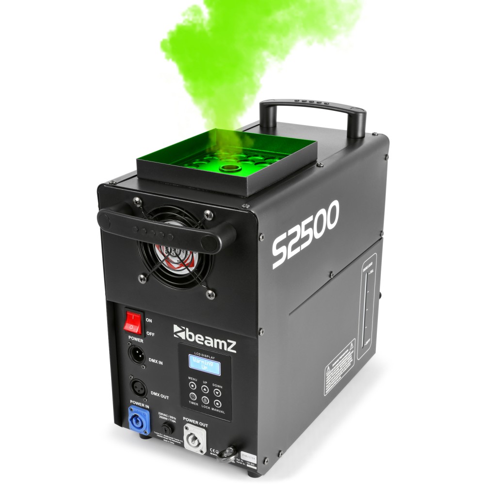 Beamz S2500 Vertical Coloured Smoke Machine 2500W AVECorp