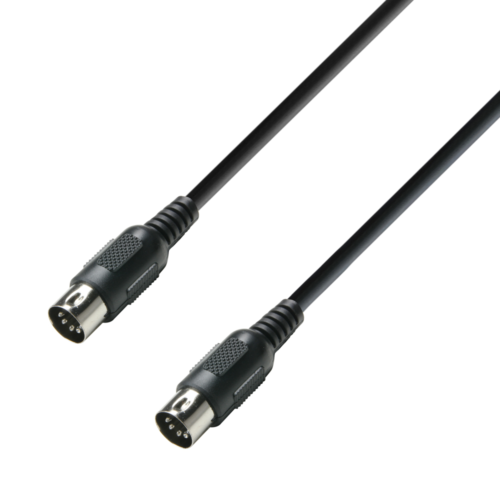 AHCABLES K3MIDI0600BLK 5Pin DIN MIDI Cable 6m AVECorp