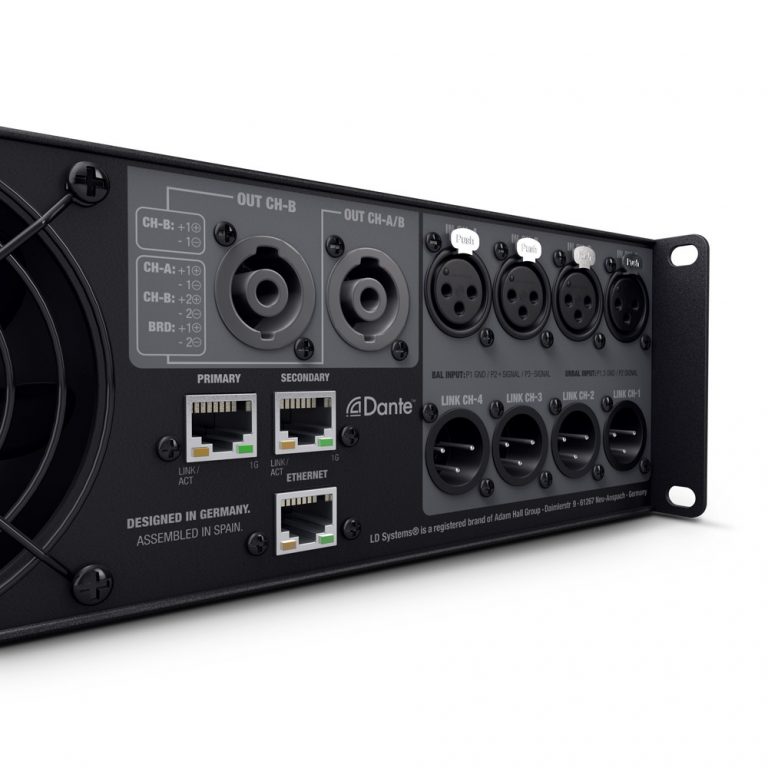 LD Systems DSP44K 4-Channel DSP Amplifier with Dante â AVECorp
