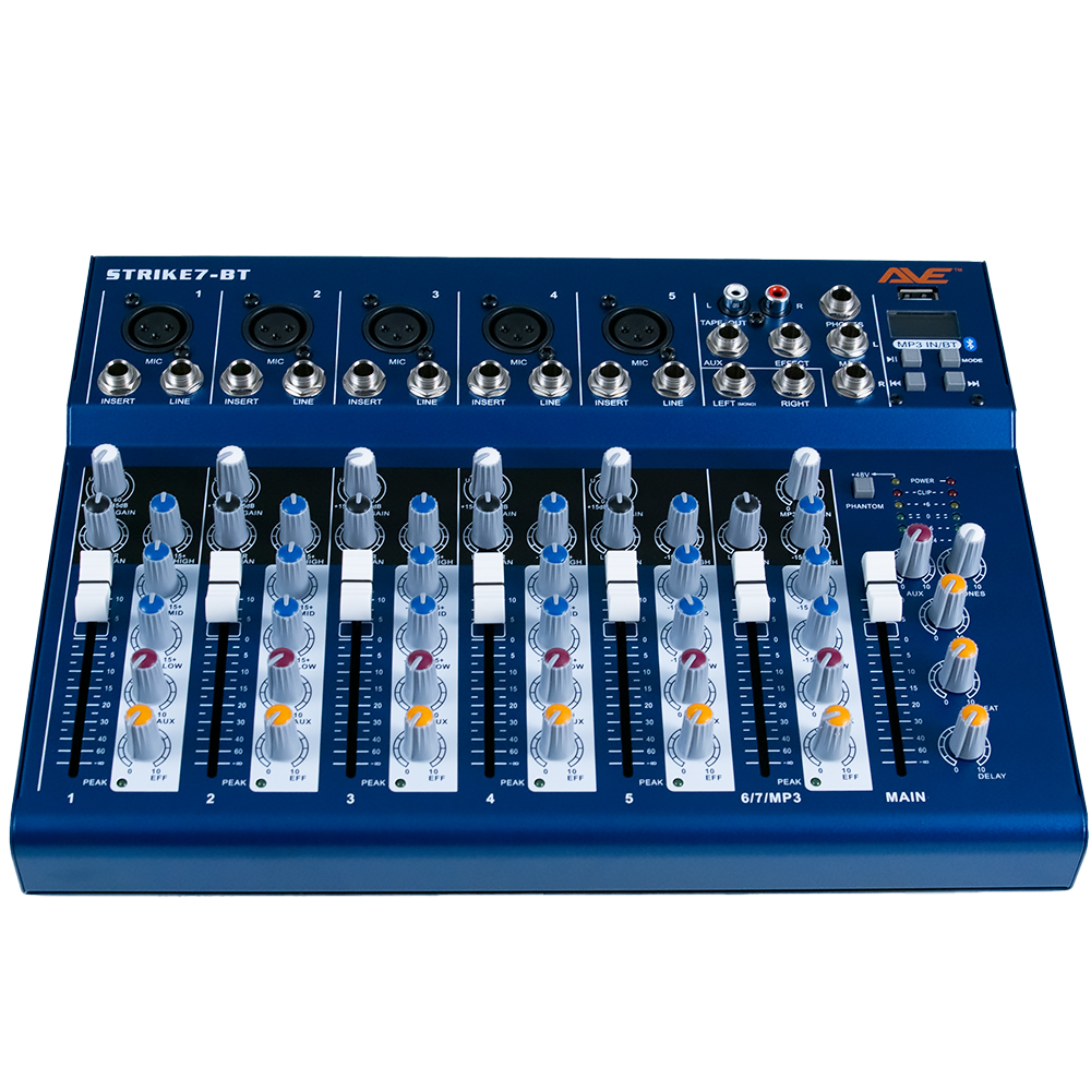 AVE Strike 7 Bluetooth PA Mixer with Delay 7 Channel AVECorp