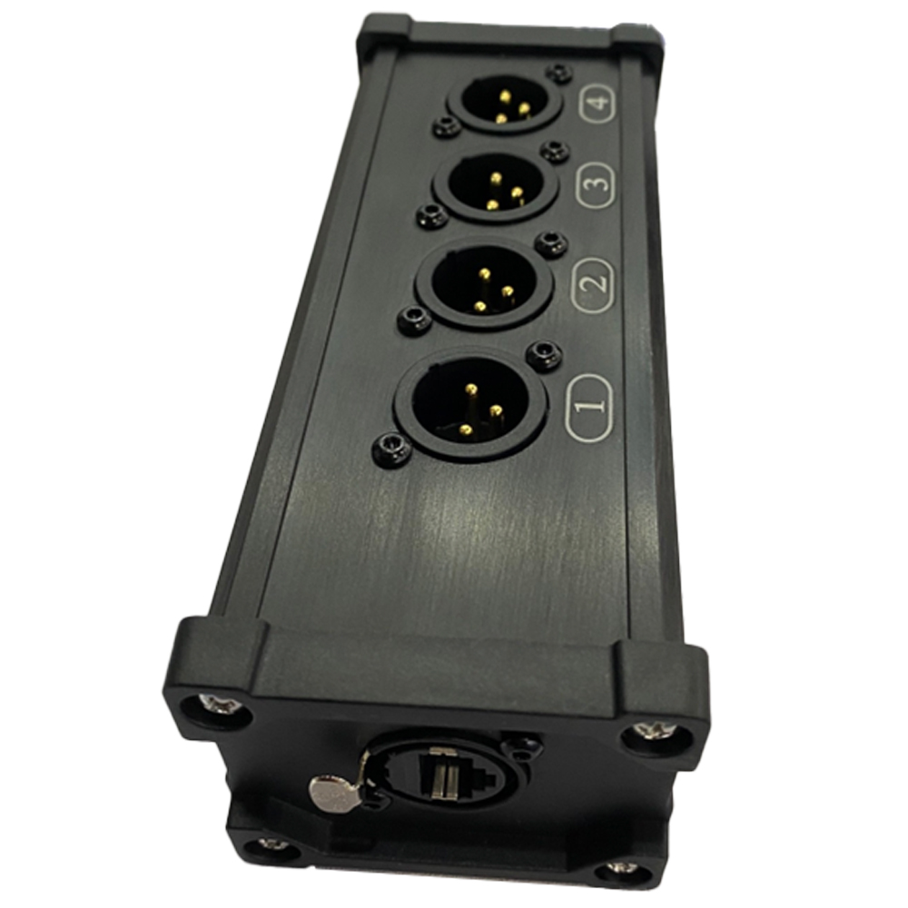 Power Dynamics CX185 RJ45 to 4x XLR3M Splitter Box
