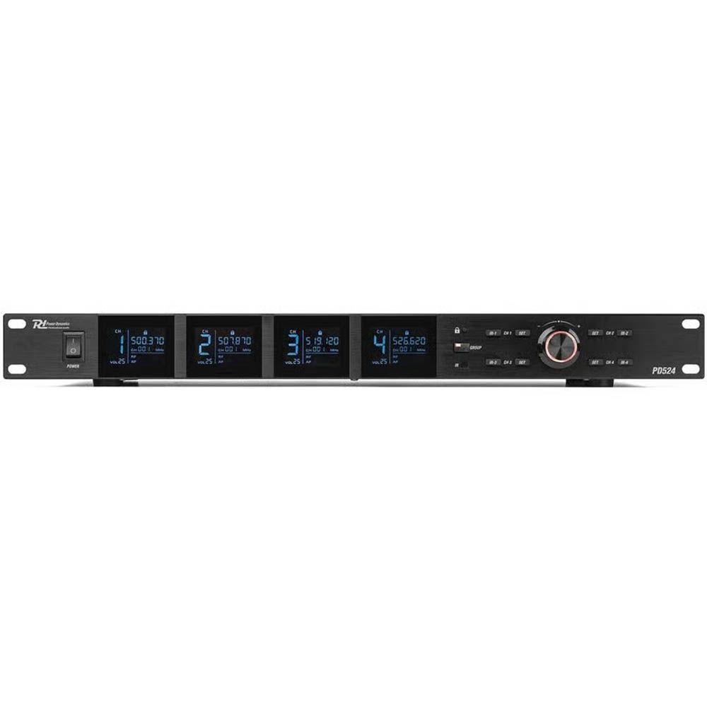 Power Dynamics PD524 UHF Wireless Microphone Set - 4 Handheld Microphones - Image 3