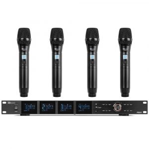 Power Dynamics PD524 UHF Wireless Microphone Set - 4 Handheld Microphones