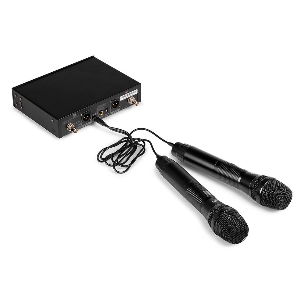 Power Dynamics PD522 UHF Wireless Microphone Set with 2 Handheld Microphones - Image 2
