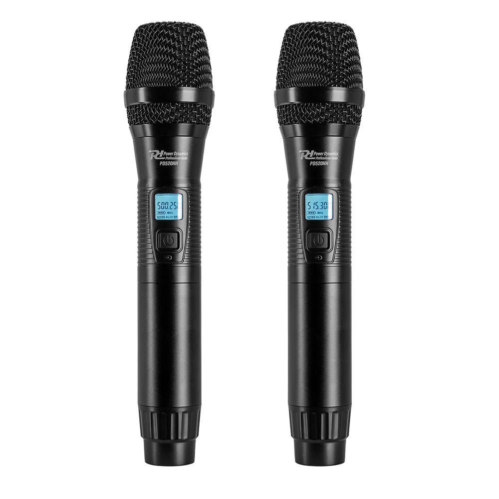 Power Dynamics PD522 UHF Wireless Microphone Set with 2 Handheld Microphones - Image 8