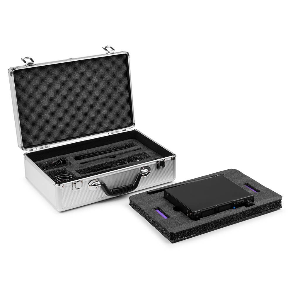 Power Dynamics PD522 UHF Wireless Microphone Set with 2 Handheld Microphones - Image 11