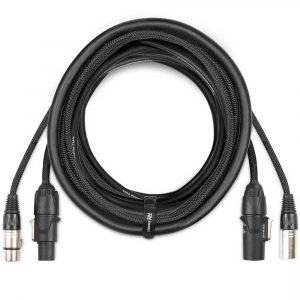 Power Dynamics CX07-10 Combi Cable Powerconnector TR - XLR M / Powerconnector TR - XLR F (10m)