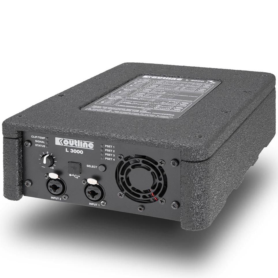 Outline L3000E 4-Channel DSP Power Amplifier 4 x 750 W @ 4 Ω