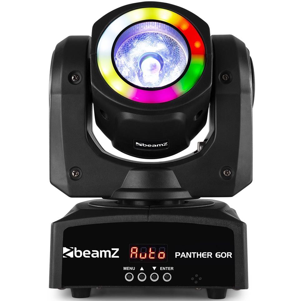 Beamz Panther 60R LED Beam Moving Head Light with Ring