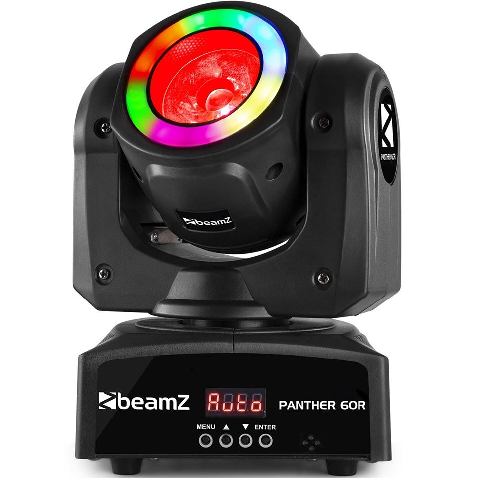 Beamz Panther 60R LED Beam Moving Head Light with Ring