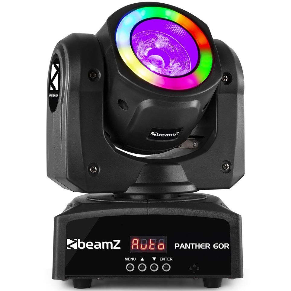 Beamz Panther 60R LED Beam Moving Head Light with Ring