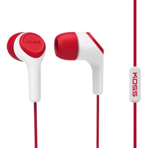 Koss KEB15iR Red Earphones with In-Line Microphone