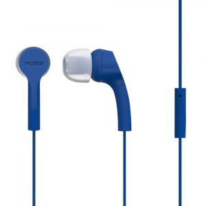 Koss KEB9iB Blue In-Ear Earbuds with In-Line One Touch Mic