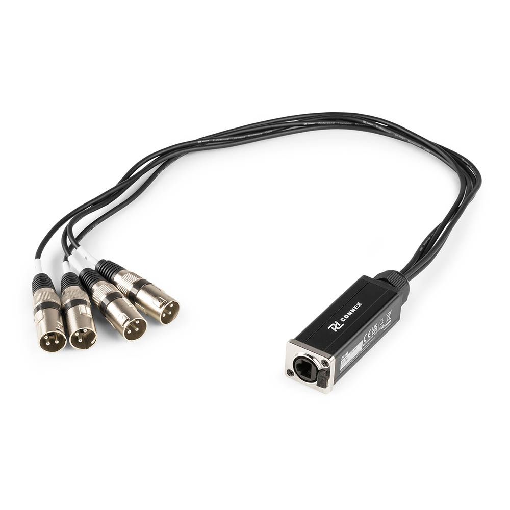 Power Dynamics CX190 RJ45 to 4x XLR3M Cable Splitter