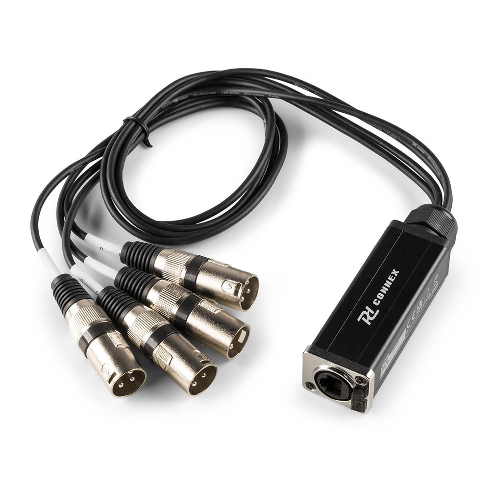 Power Dynamics CX190 RJ45 to 4x XLR3M Cable Splitter