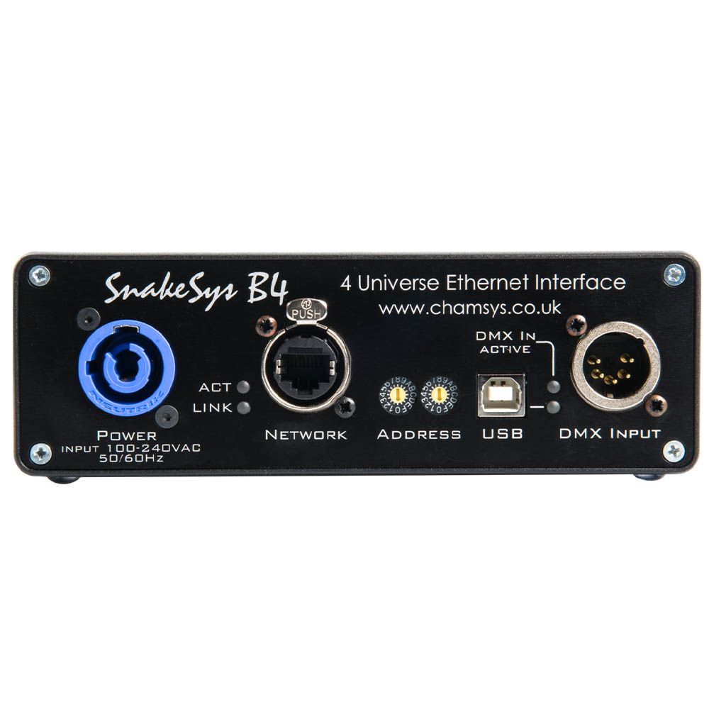 Chamsys SnakeSys B4 Four Universe Ethernet to DMX512 Box