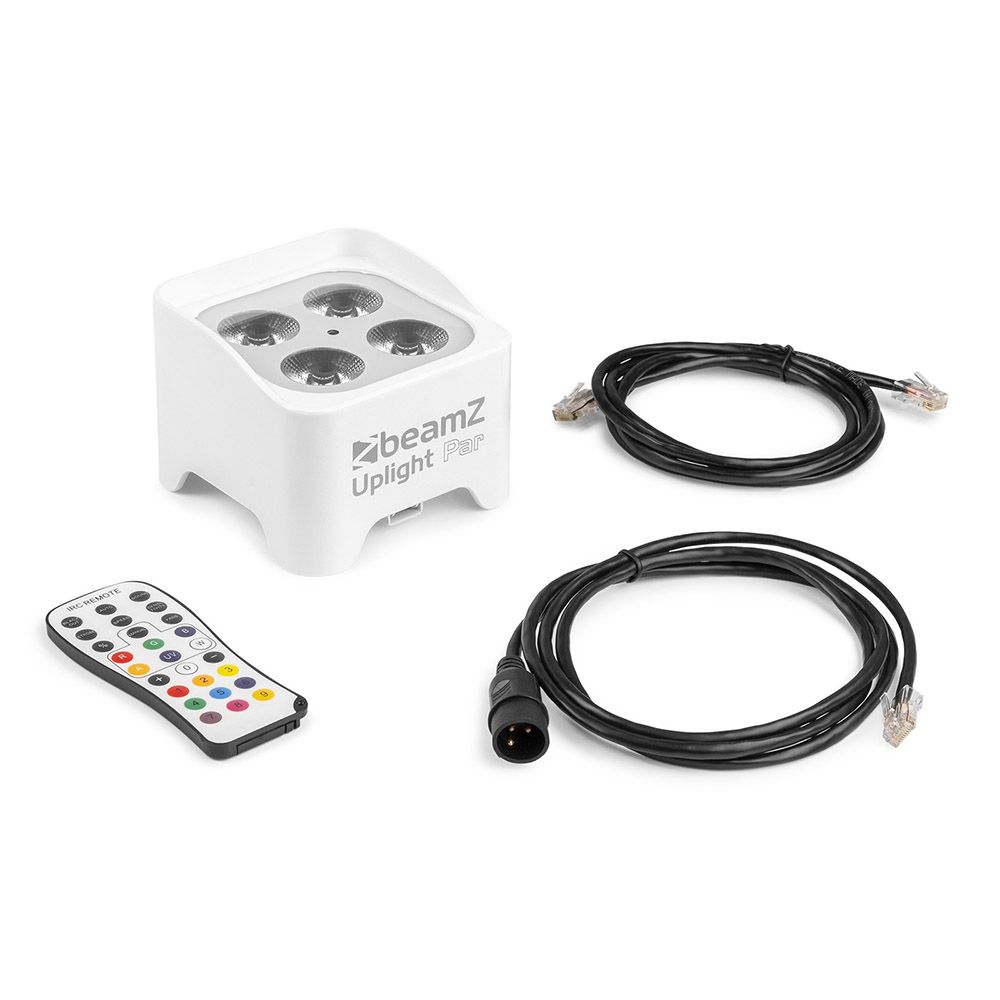 Beamz BBP90W Battery Uplight Par 4x 4W White