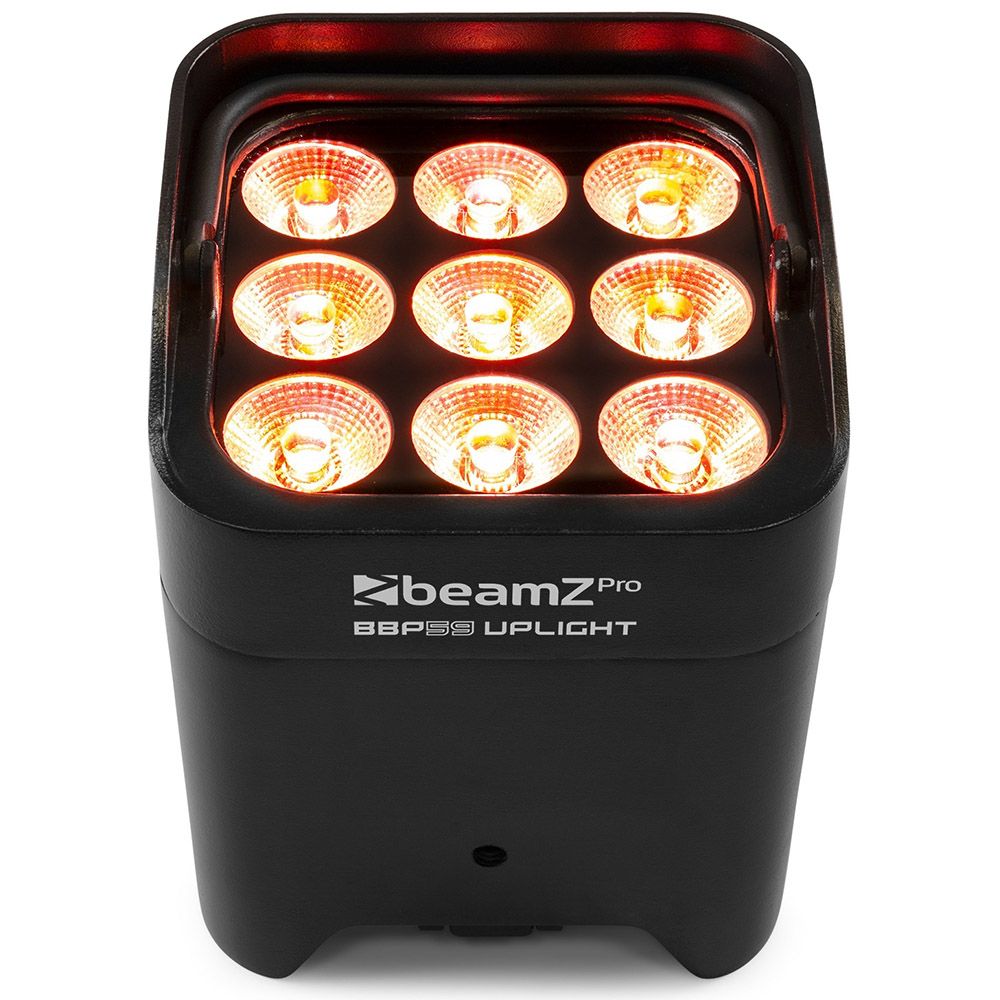 BeamZ PRO BBP59 Battery Uplight Par 9x 12W Outdoor