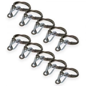 AVE SW800PK10 Medium Duty Safety Cable Wire 10 Pack