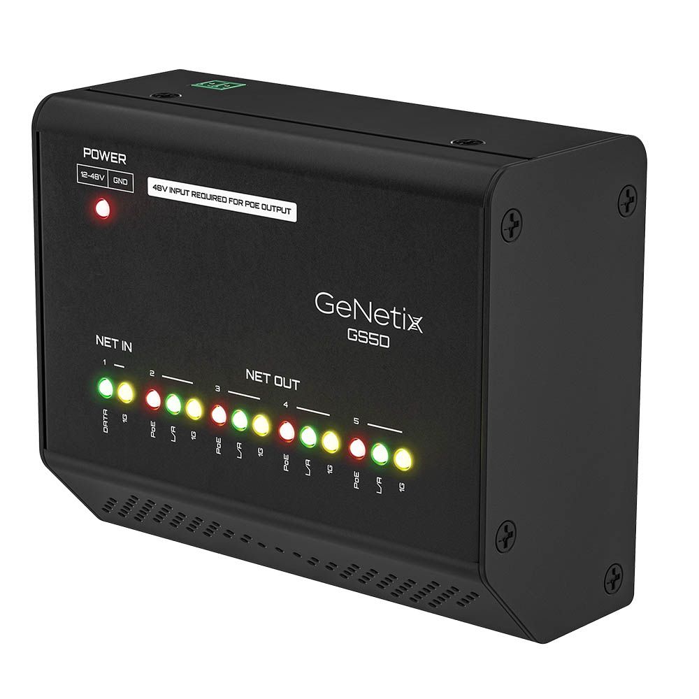 Chamsys GeNetix GS5D 5-Port DIN Rail Gigabit PoE+ Network Switch