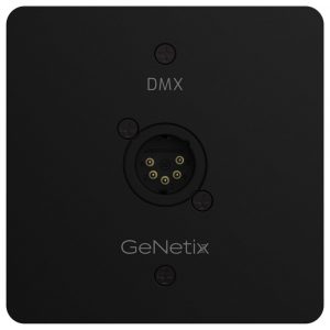 Chamsys GeNetix DMX Passthrough Single Port Male EU Wall Plate