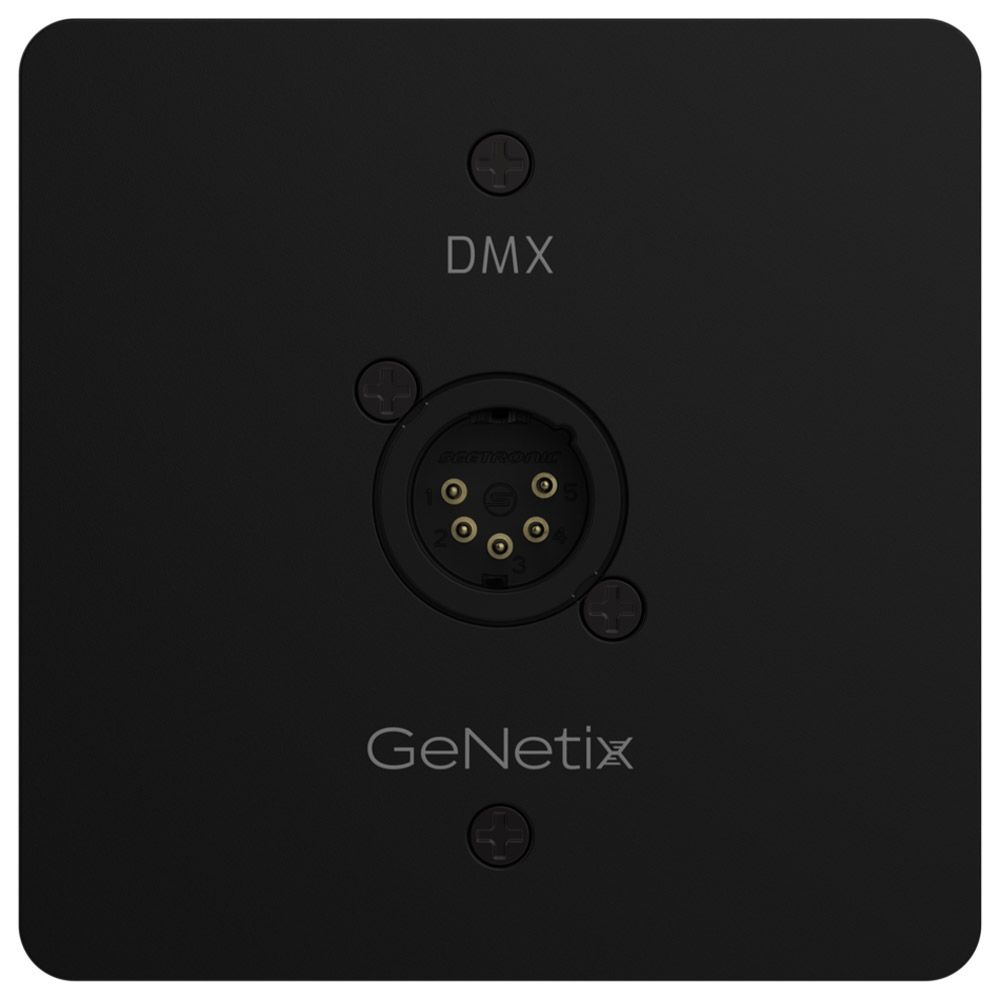 Chamsys GeNetix DMX Passthrough Single Port Male EU Wall Plate