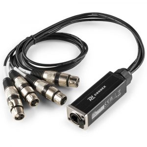 Power Dynamics CX192 RJ45 to 4 x 3-Pin Female XLR Cable Splitter 0.7M