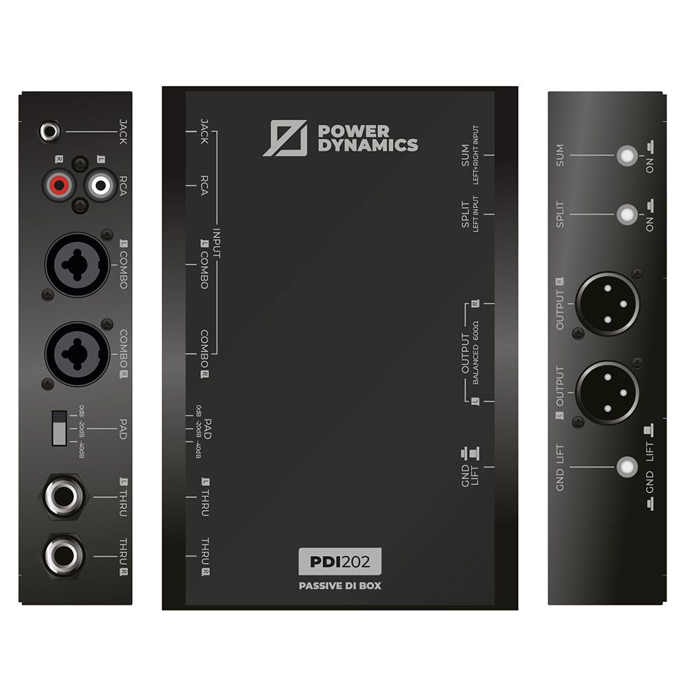 PDI202 Stereo Passive DI Box