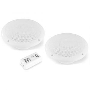Power Dynamics BT10SET Compact Bluetooth Stereo Amplifier Ceiling Speaker Kit