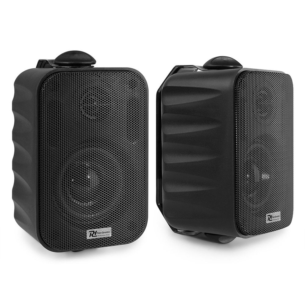 Power Dynamics BC34V Passive Indoor/Outdoor Wall Speaker Set, Black, Pair